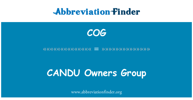 COG: Grupp ta ' sidien ta ' CANDU