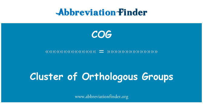 COG: Gwoup de gwoup Orthologous yo
