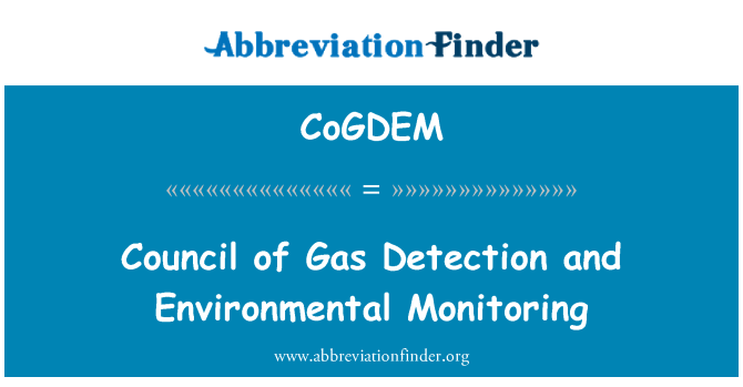 CoGDEM: Conseil de détection de gaz et de surveillance de l'environnement