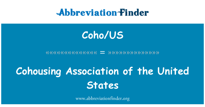 Coho/US: Cohousing združenje Združenih držav Amerike