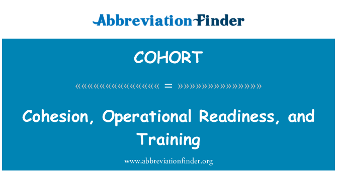 COHORT: Koeżjoni, prontezza għat-tħaddim, u t-taħriġ