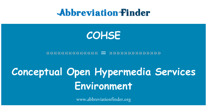 COHSE: Konceptuální otevřené hypermediální prostředí služby