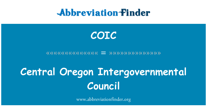 COIC: Central Oregon Intergovernmental Council