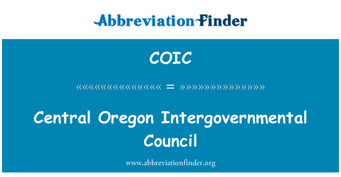 COIC: Kunsill intergovernattivi Oregon ċentrali