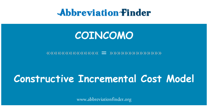 COINCOMO: Konstruktivní přírůstkové Model nákladů