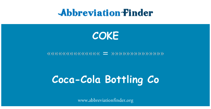COKE: Кока-Кола Бутилираща Ко