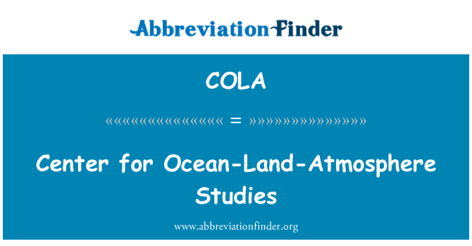 COLA: Centro per gli studi sull'oceano-atmosfera-terra