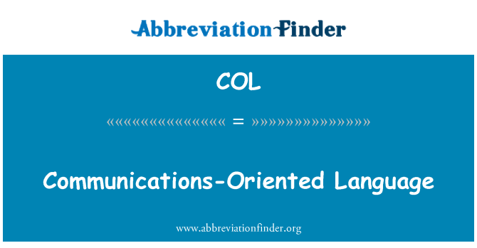 COL: 通信指向の言語