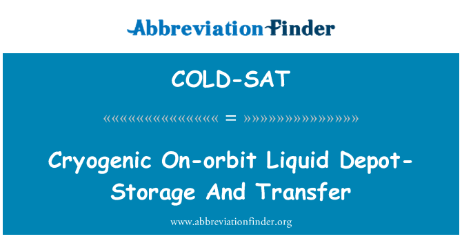 COLD-SAT: En òrbita líquid Depot-criogènica i transferència