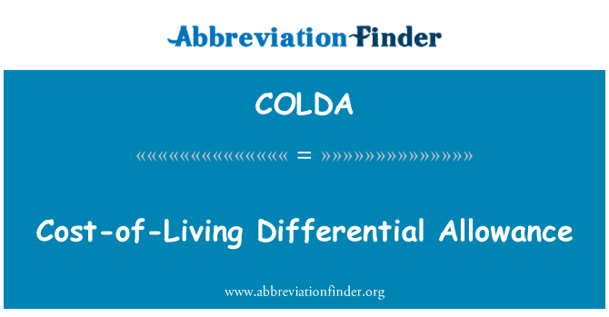 COLDA: Indemnité différentielle de coût de la vie