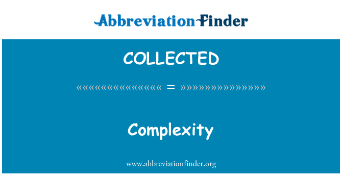 COLLECTED: Complexiteit