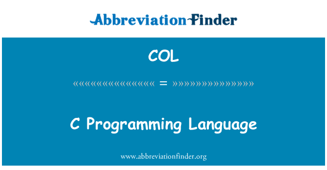 COL: C programmeringssprog