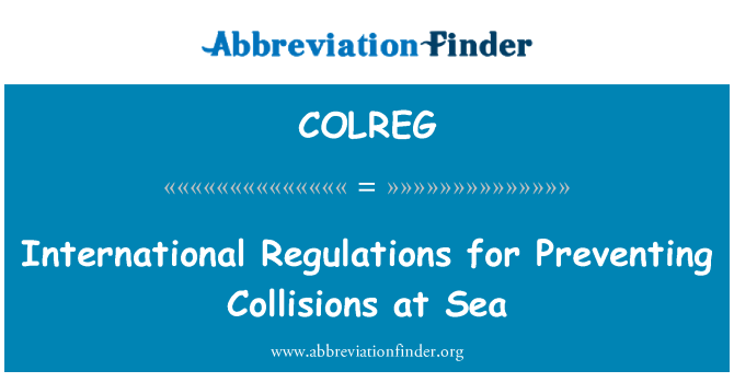 COLREG: Međunarodnim pravilima za sprečavanje sudara na moru