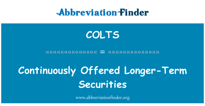 COLTS: 지속적으로 장기 증권 제공