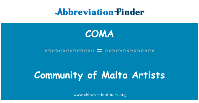 COMA: Community of Malta Artists