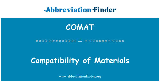 COMAT: Materjalide sobivuse