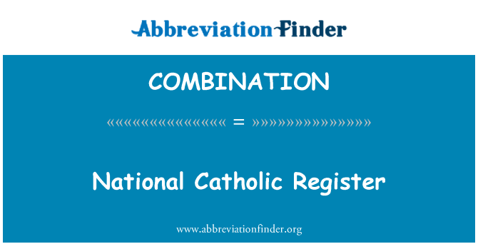 COMBINATION: 全国天主教登记册