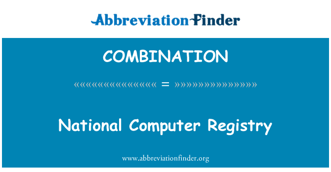 COMBINATION: Národnej počítačovej databázy Registry