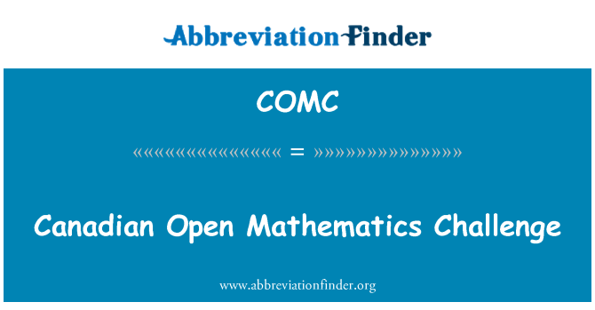 COMC: Défi canadien de mathématiques ouvert