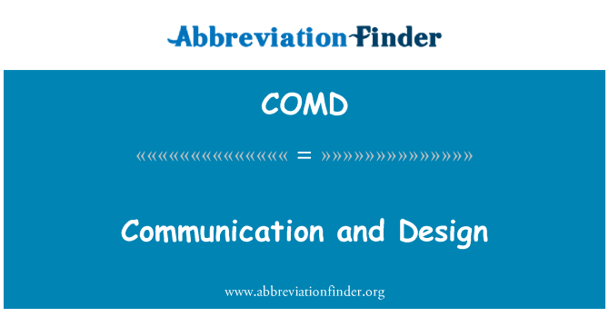 COMD: Comunicare şi Design
