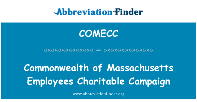 COMECC: Mancomunitat de Massachusetts empleats campanya benèfica