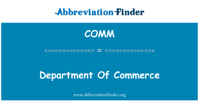 COMM: Departament de comerç