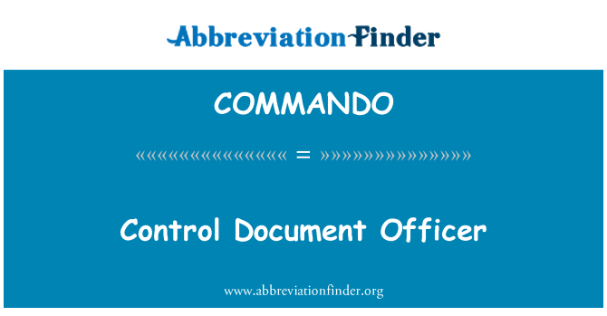 COMMANDO: Kontrol dokument Officer