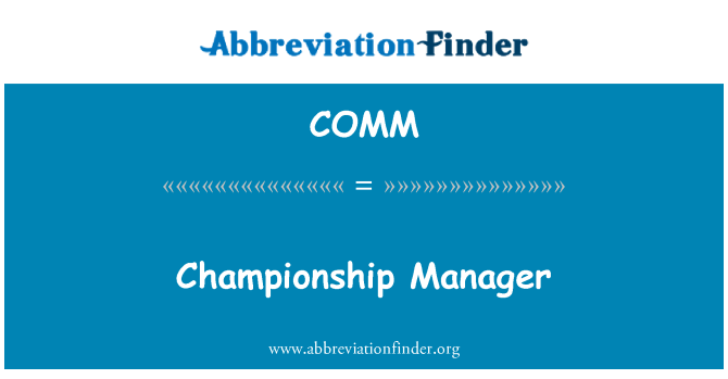 COMM: Championship Manager