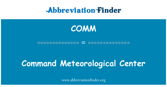 COMM: Meteorologiske kommandosenter