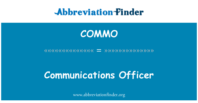 COMMO: Офіцер комунікацій