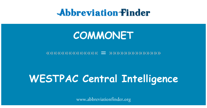 COMMONET: WESTPAC CIA