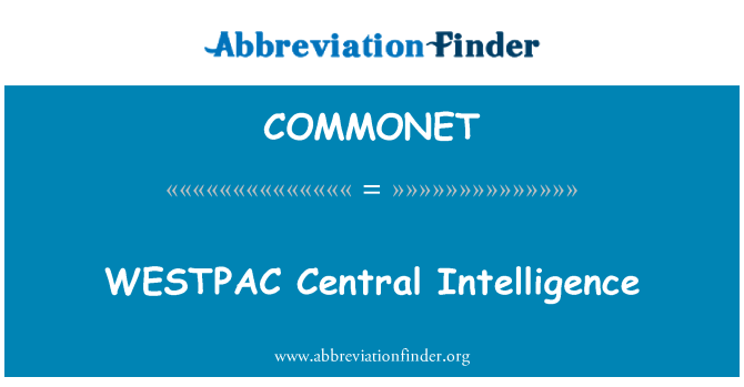 COMMONET: WESTPAC Zentrale Intelligenz