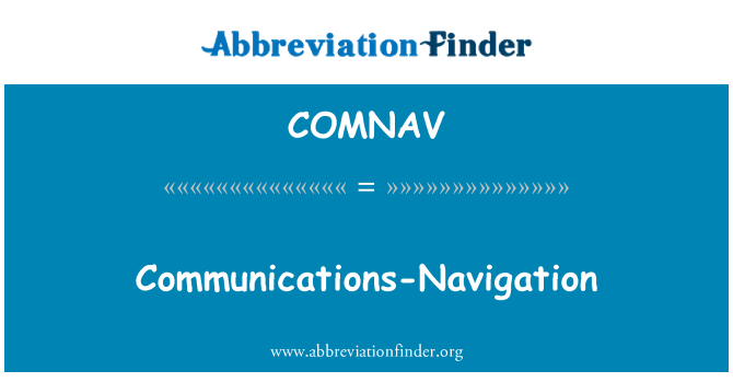 COMNAV: Komunikacije-navigacija