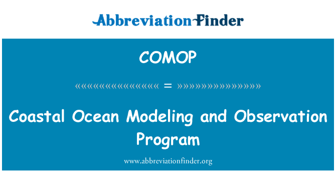 COMOP: Coastal Ocean Modeling und Beobachtungsprogramm