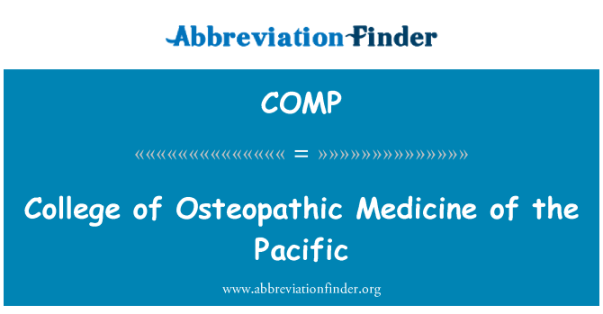 COMP: Kulleġġ tal-mediċina Osteopathic ta-Paċifiku