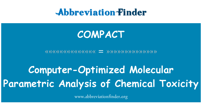 COMPACT: Analisi parametrica molecolare ottimizzato al computer di tossicità chimica