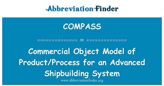 COMPASS: Commercial Object Model of Product/Process for an Advanced Shipbuilding System