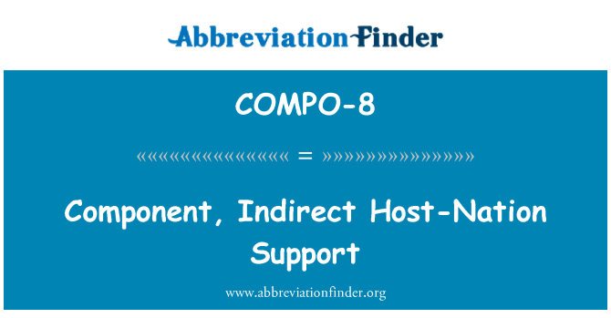 COMPO-8: Composant, endirèk Hôte nasyon sipò