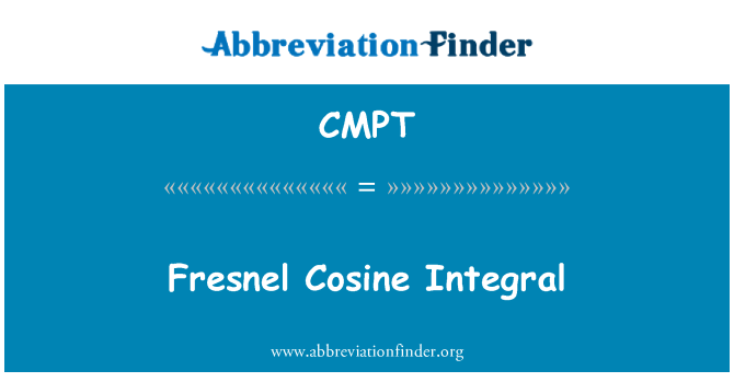 CMPT: Fresnel kosinüs integrali