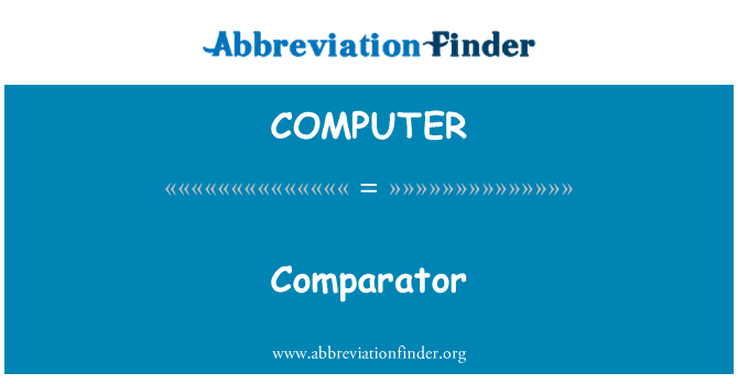 COMPUTER: Comparaison