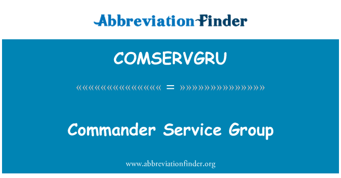 COMSERVGRU: Commander Service Group