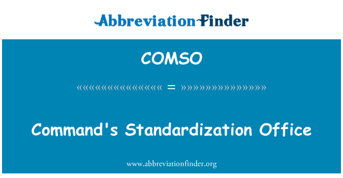 COMSO: คำสั่งของสำนักงานมาตรฐาน