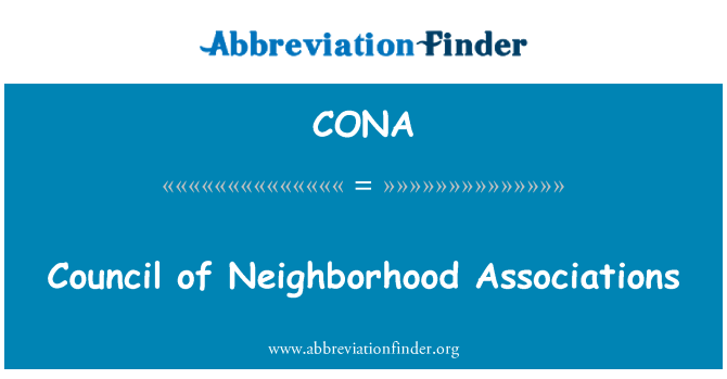 CONA: Conseil des Associations de quartier