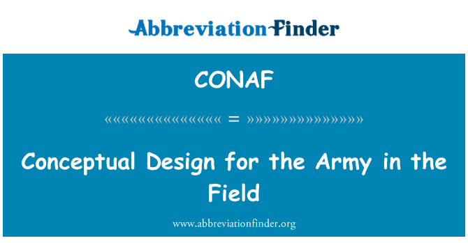 CONAF: Идеен проект за армията в полето