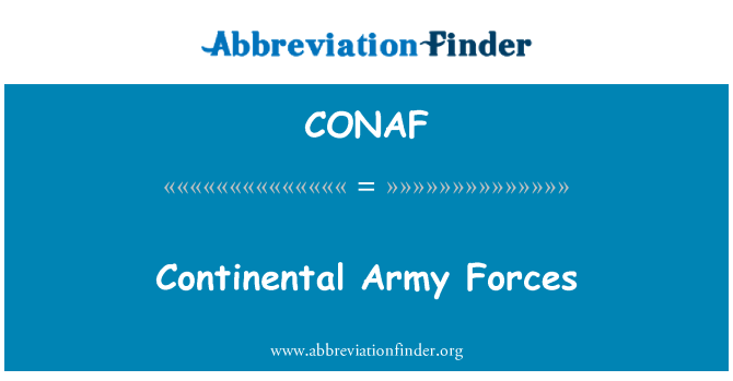 CONAF: Kontinentální armády síly
