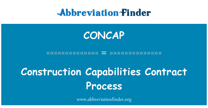 CONCAP: Stavební funkce smlouvy proces