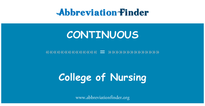 CONTINUOUS: College of Nursing