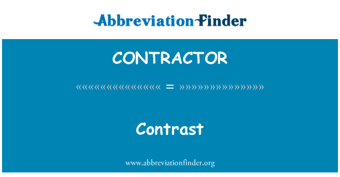 CONTRACTOR: इसके विपरीत