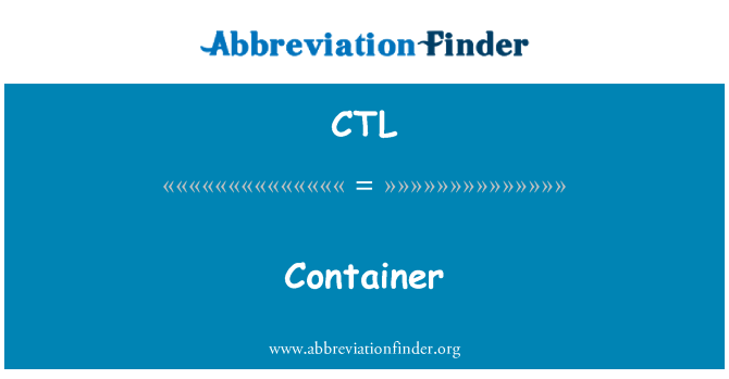 CTL: คอนเทนเนอร์