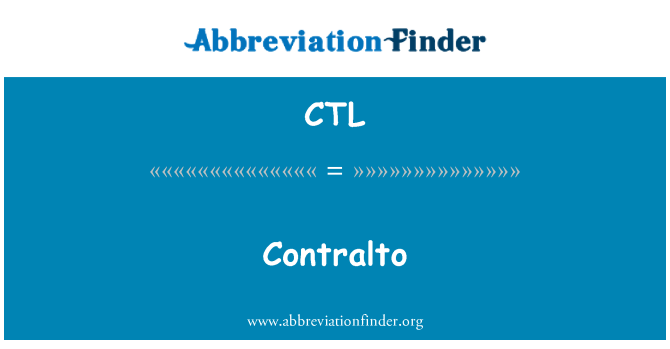 CTL: Contralto